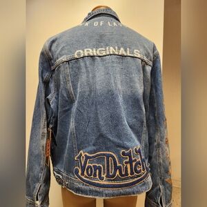Von Dutch Embroidered Blue Jean Jacket